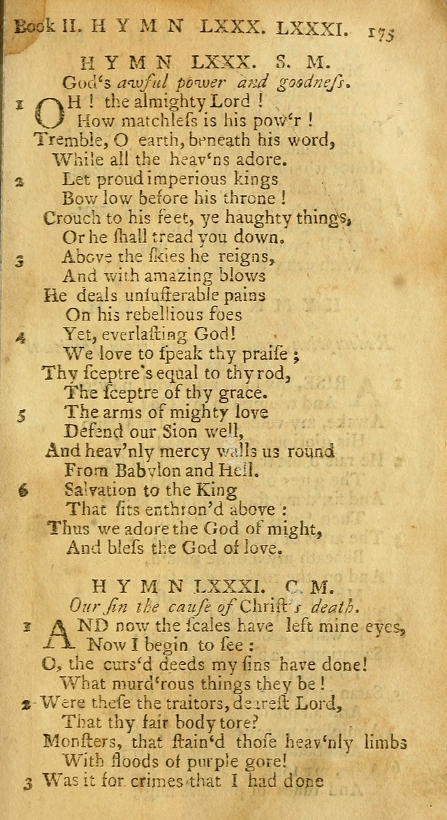 Hymns and Spiritual Songs, in Three Books: I. collected from the scriptures, II. composed on divine subjects, III. prepared for the Lord