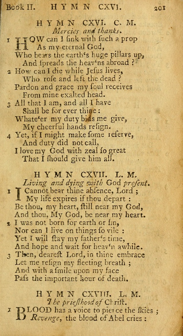 Hymns and Spiritual Songs, in Three Books: I. collected from the scriptures, II. composed on divine subjects, III. prepared for the Lord