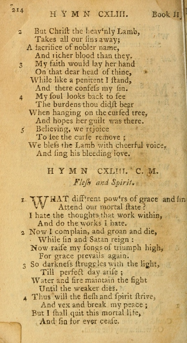 Hymns and Spiritual Songs, in Three Books: I. collected from the scriptures, II. composed on divine subjects, III. prepared for the Lord