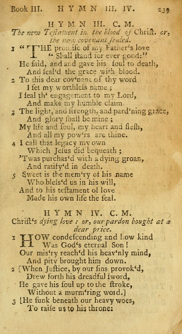 Hymns and Spiritual Songs, in Three Books: I. collected from the scriptures, II. composed on divine subjects, III. prepared for the Lord