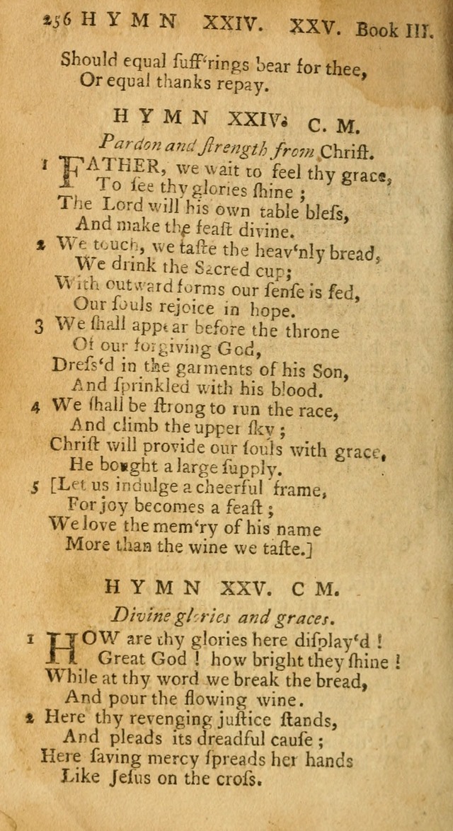 Hymns and Spiritual Songs, in Three Books: I. collected from the scriptures, II. composed on divine subjects, III. prepared for the Lord