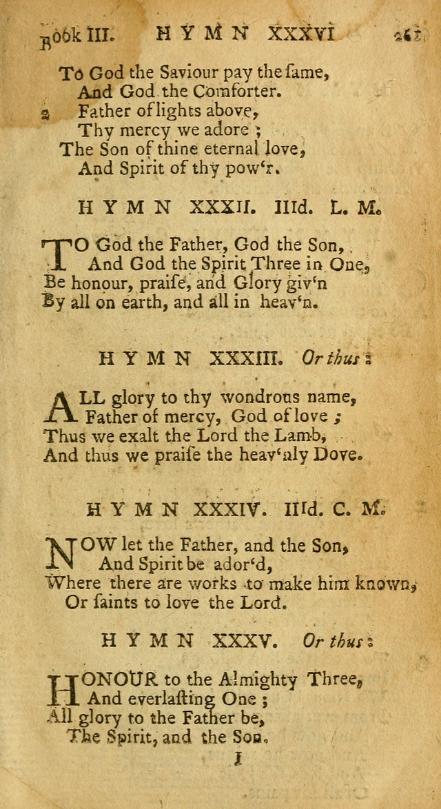 Hymns and Spiritual Songs, in Three Books: I. collected from the scriptures, II. composed on divine subjects, III. prepared for the Lord