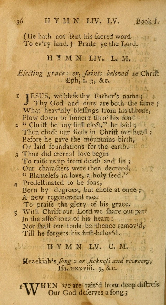 Hymns and Spiritual Songs, in Three Books: I. collected from the scriptures, II. composed on divine subjects, III. prepared for the Lord