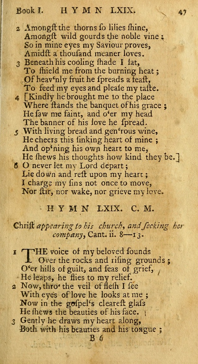 Hymns and Spiritual Songs, in Three Books: I. collected from the scriptures, II. composed on divine subjects, III. prepared for the Lord