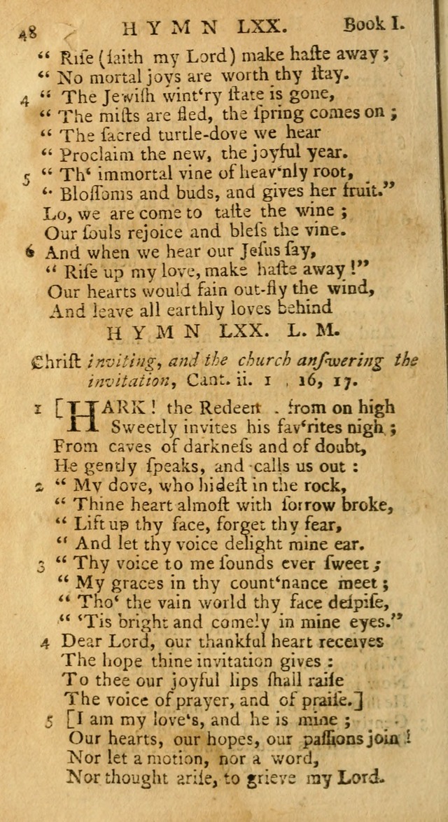 Hymns and Spiritual Songs, in Three Books: I. collected from the scriptures, II. composed on divine subjects, III. prepared for the Lord