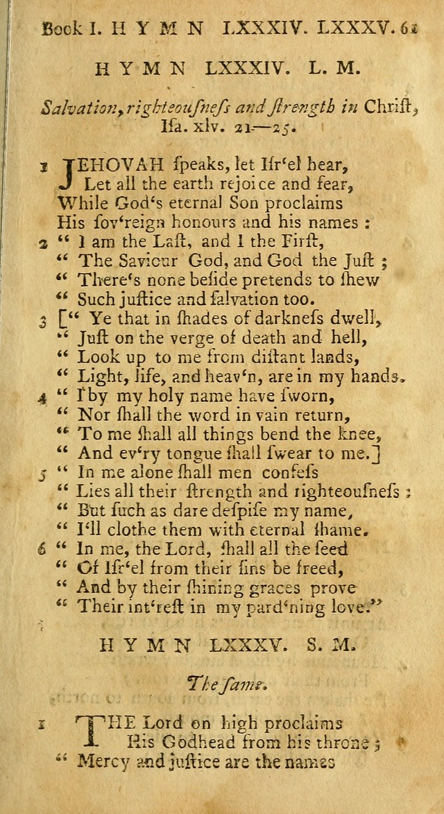 Hymns and Spiritual Songs, in Three Books: I. collected from the scriptures, II. composed on divine subjects, III. prepared for the Lord