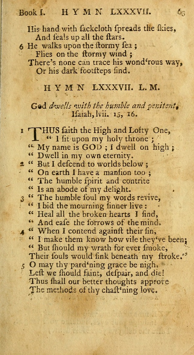 Hymns and Spiritual Songs, in Three Books: I. collected from the scriptures, II. composed on divine subjects, III. prepared for the Lord