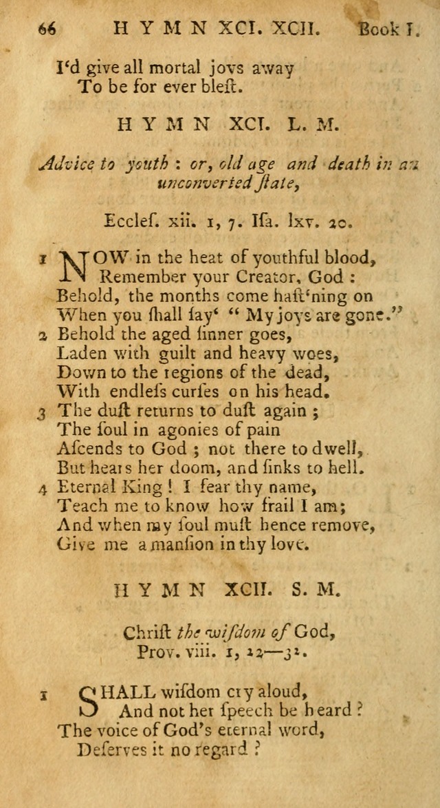 Hymns and Spiritual Songs, in Three Books: I. collected from the scriptures, II. composed on divine subjects, III. prepared for the Lord