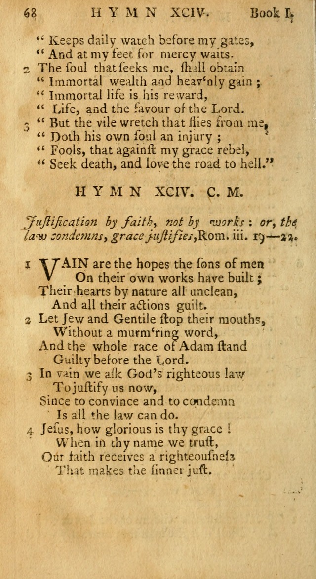 Hymns and Spiritual Songs, in Three Books: I. collected from the scriptures, II. composed on divine subjects, III. prepared for the Lord