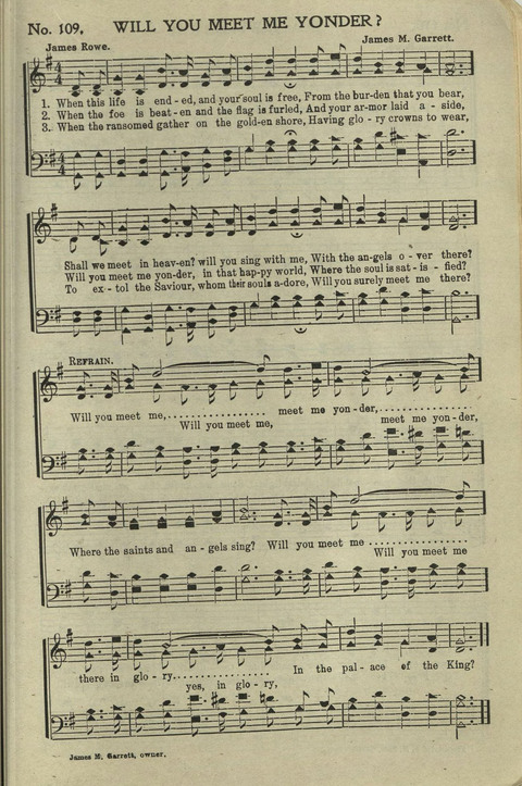 Hallelujahs: for Sunday Schools, Singing-Schools, Revivals, Conventions and General Use in Christian Work and Worship page 109