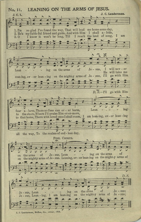 Hallelujahs: for Sunday Schools, Singing-Schools, Revivals, Conventions and General Use in Christian Work and Worship page 11