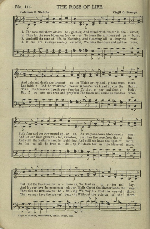 Hallelujahs: for Sunday Schools, Singing-Schools, Revivals, Conventions and General Use in Christian Work and Worship page 112