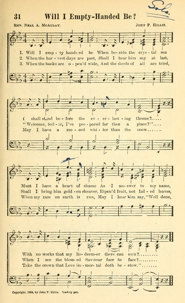 Hymns and Spiritual Songs Number Two: compiled especially for the evangelistic service, Sunday school and young people