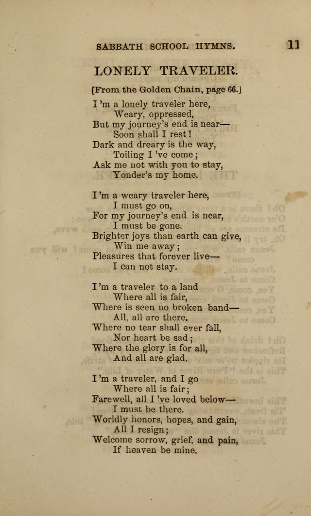 Hymns for the use of the Sabbath School of the Second Reformed Church, Albany N. Y. page 11