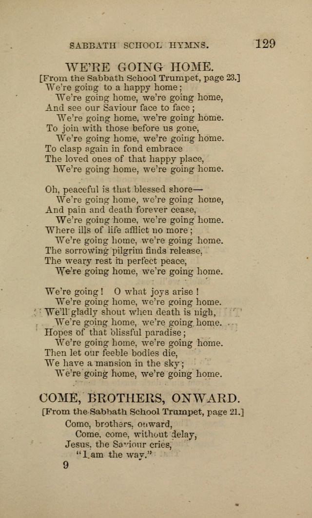 Hymns for the use of the Sabbath School of the Second Reformed Church, Albany N. Y. page 129