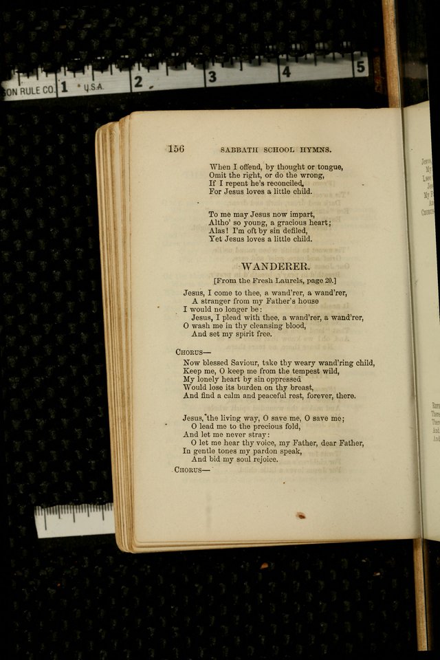 Hymns for the use of the Sabbath School of the Second Reformed Church, Albany N. Y. page 156