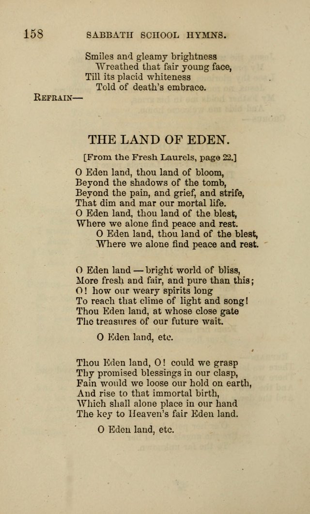 Hymns for the use of the Sabbath School of the Second Reformed Church, Albany N. Y. page 160