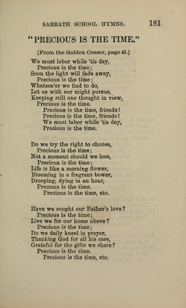 Hymns for the use of the Sabbath School of the Second Reformed Church, Albany N. Y. page 183