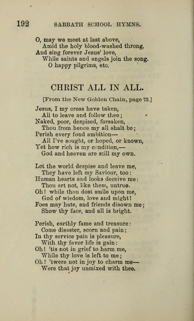 Hymns for the use of the Sabbath School of the Second Reformed Church, Albany N. Y. page 194