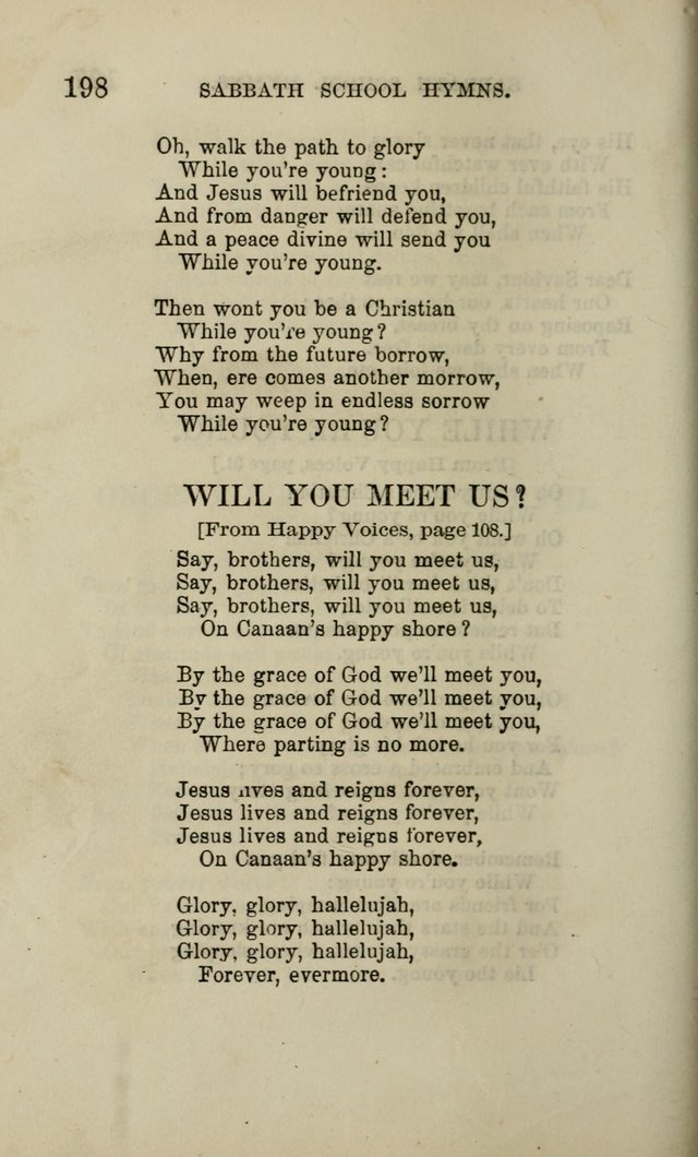 Hymns for the use of the Sabbath School of the Second Reformed Church, Albany N. Y. page 200