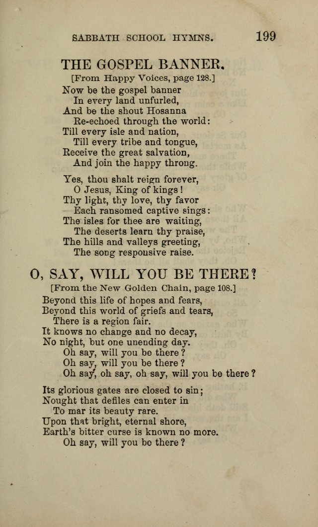 Hymns for the use of the Sabbath School of the Second Reformed Church, Albany N. Y. page 201