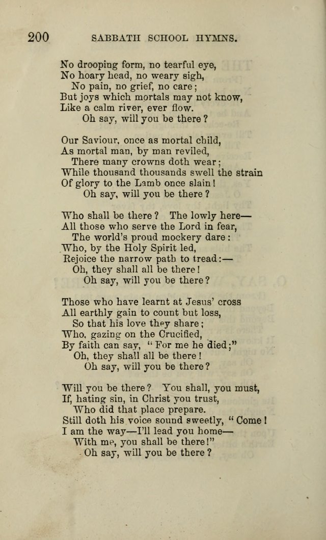 Hymns for the use of the Sabbath School of the Second Reformed Church, Albany N. Y. page 202