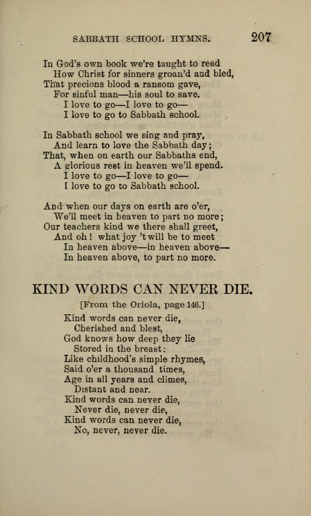 Hymns for the use of the Sabbath School of the Second Reformed Church, Albany N. Y. page 209