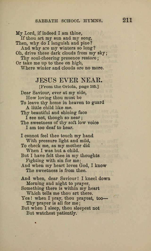 Hymns for the use of the Sabbath School of the Second Reformed Church, Albany N. Y. page 213