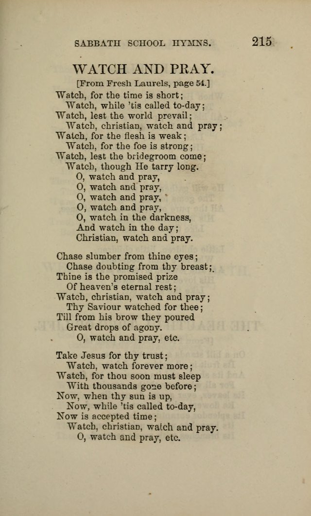 Hymns for the use of the Sabbath School of the Second Reformed Church, Albany N. Y. page 217