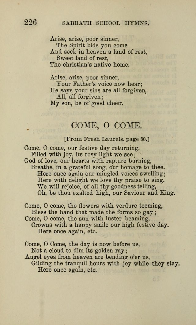 Hymns for the use of the Sabbath School of the Second Reformed Church, Albany N. Y. page 228