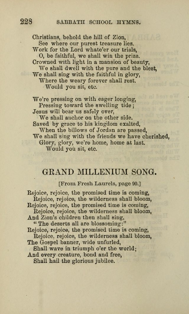 Hymns for the use of the Sabbath School of the Second Reformed Church, Albany N. Y. page 230