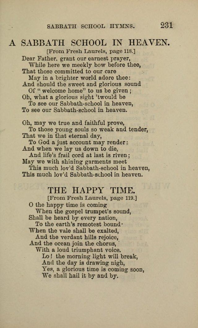 Hymns for the use of the Sabbath School of the Second Reformed Church, Albany N. Y. page 233