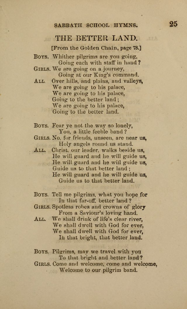 Hymns for the use of the Sabbath School of the Second Reformed Church, Albany N. Y. page 25