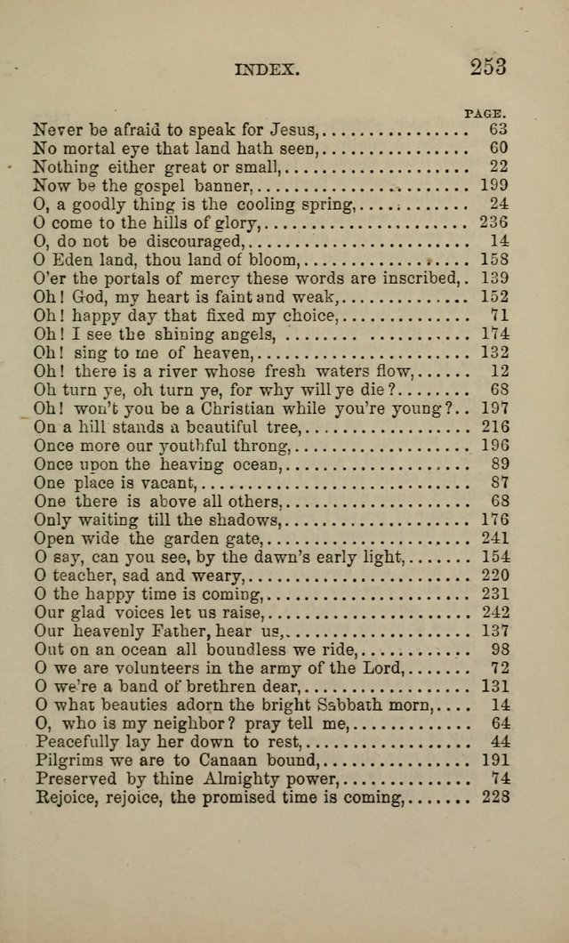 Hymns for the use of the Sabbath School of the Second Reformed Church, Albany N. Y. page 255