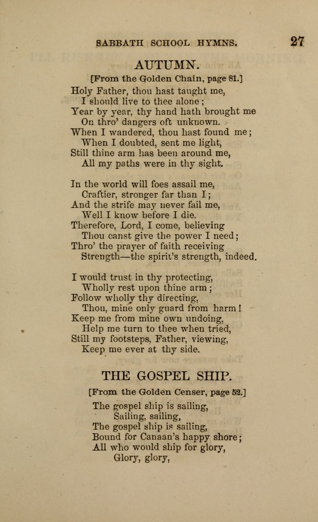 Hymns for the use of the Sabbath School of the Second Reformed Church, Albany N. Y. page 27