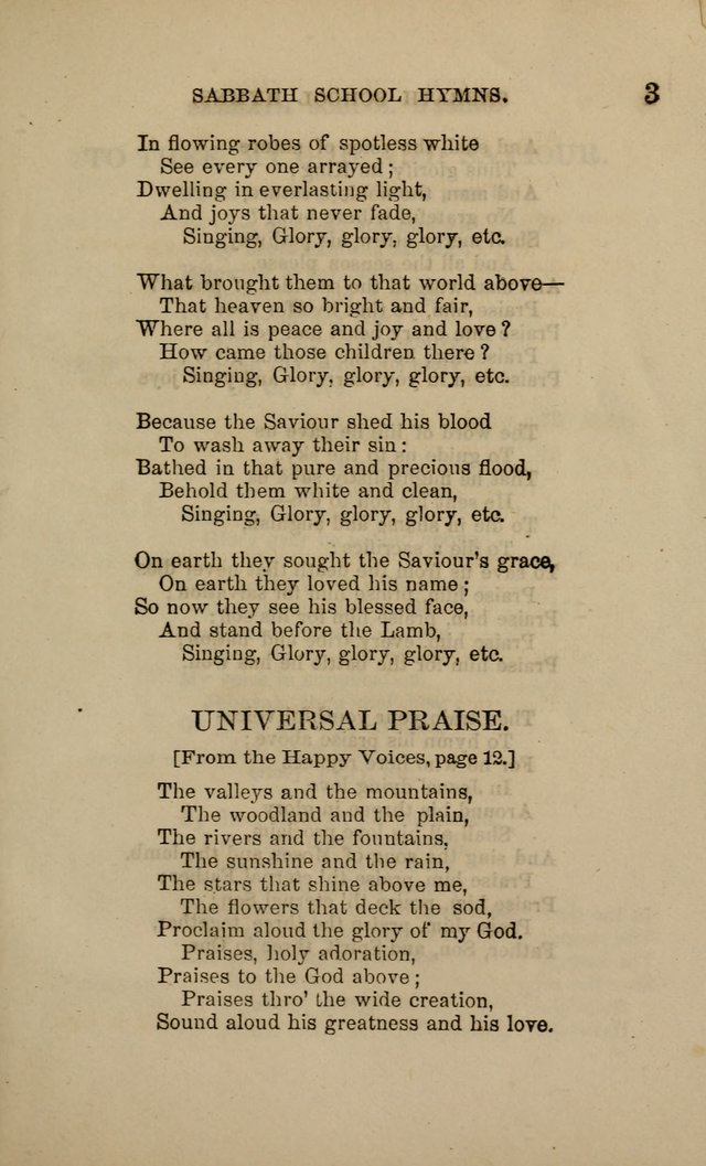 Hymns for the use of the Sabbath School of the Second Reformed Church, Albany N. Y. page 3