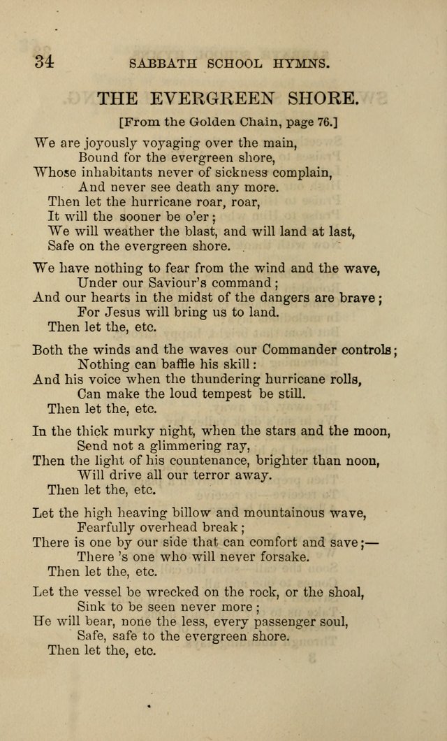 Hymns for the use of the Sabbath School of the Second Reformed Church, Albany N. Y. page 34