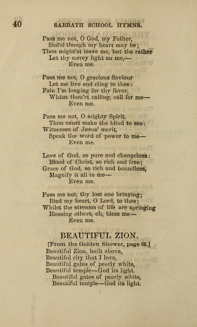 Hymns for the use of the Sabbath School of the Second Reformed Church, Albany N. Y. page 40