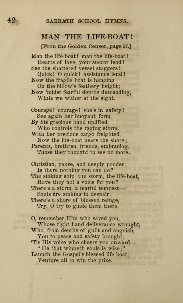 Hymns for the use of the Sabbath School of the Second Reformed Church, Albany N. Y. page 42