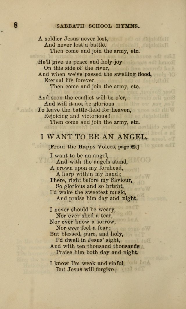 Hymns for the use of the Sabbath School of the Second Reformed Church, Albany N. Y. page 8