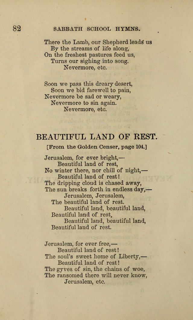 Hymns for the use of the Sabbath School of the Second Reformed Church, Albany N. Y. page 82