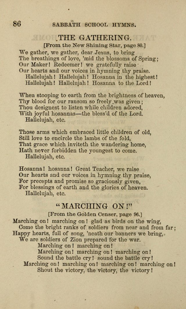 Hymns for the use of the Sabbath School of the Second Reformed Church, Albany N. Y. page 86