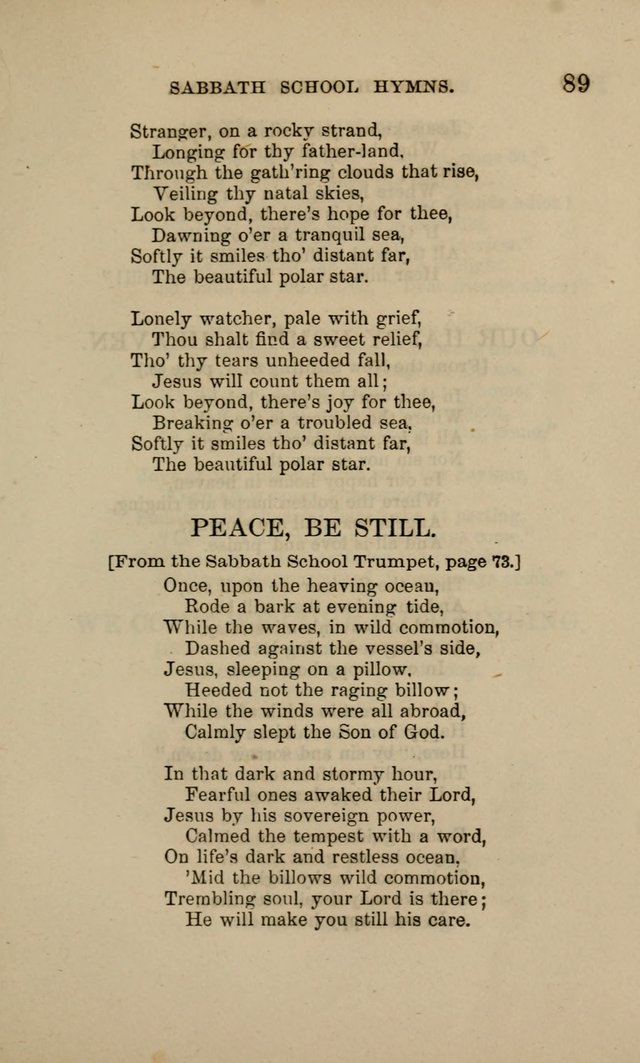 Hymns for the use of the Sabbath School of the Second Reformed Church, Albany N. Y. page 89