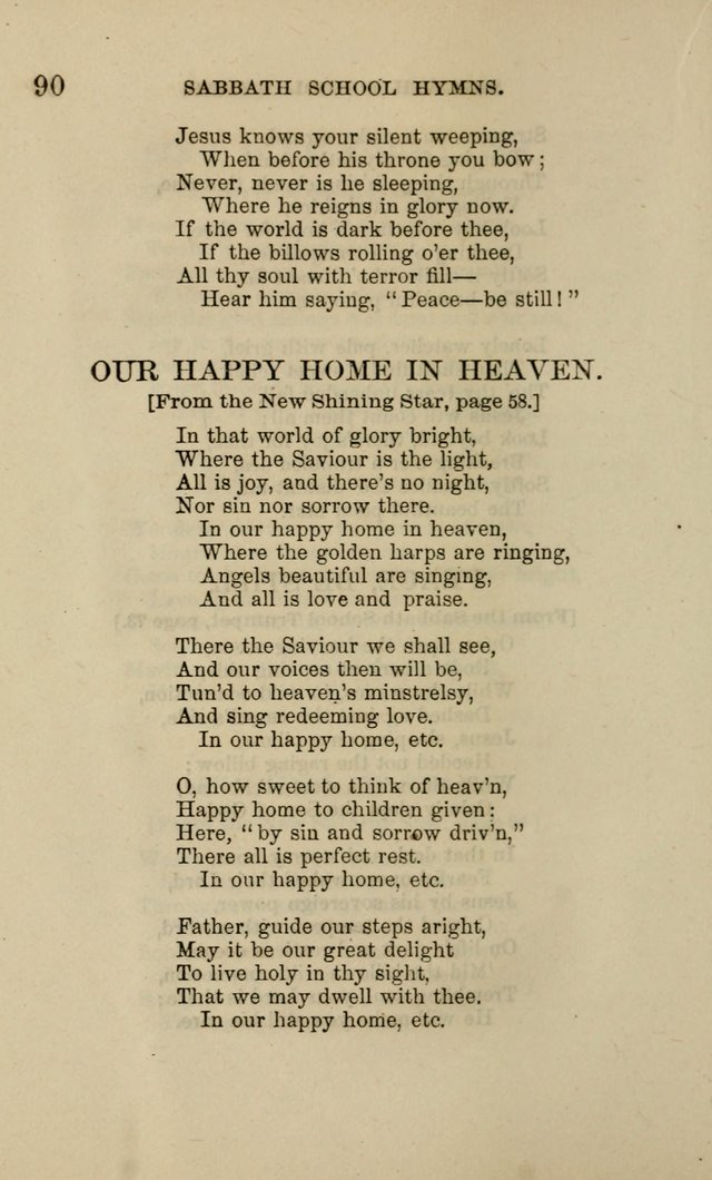 Hymns for the use of the Sabbath School of the Second Reformed Church, Albany N. Y. page 90