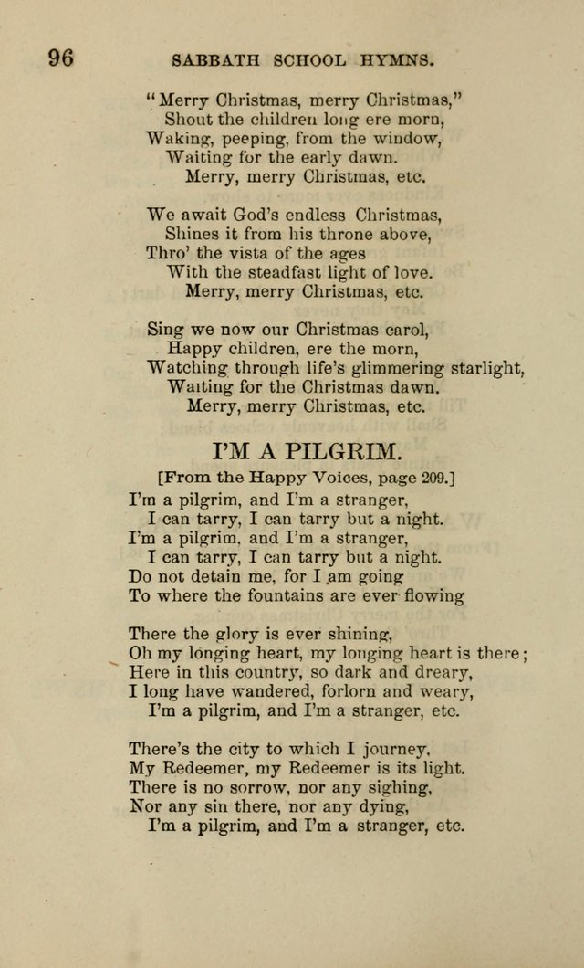 Hymns for the use of the Sabbath School of the Second Reformed Church, Albany N. Y. page 96