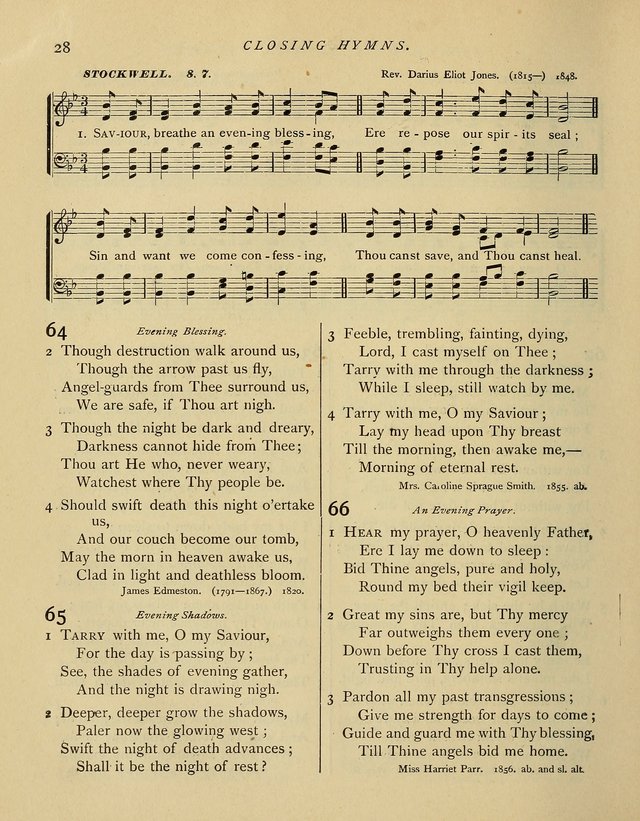 Hymns and Songs for Social and Sabbath Worship. (Rev. ed.) page 28