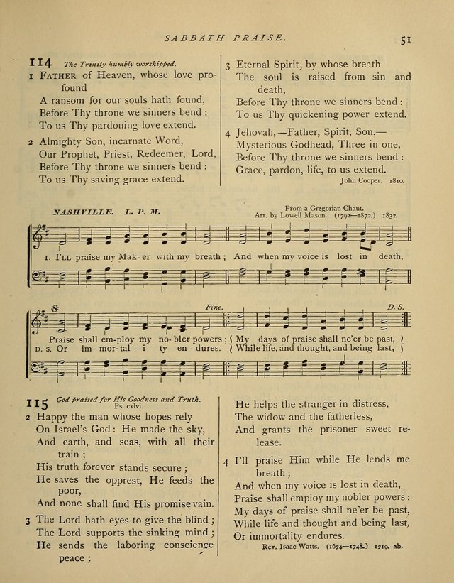 Hymns and Songs for Social and Sabbath Worship. (Rev. ed.) page 51