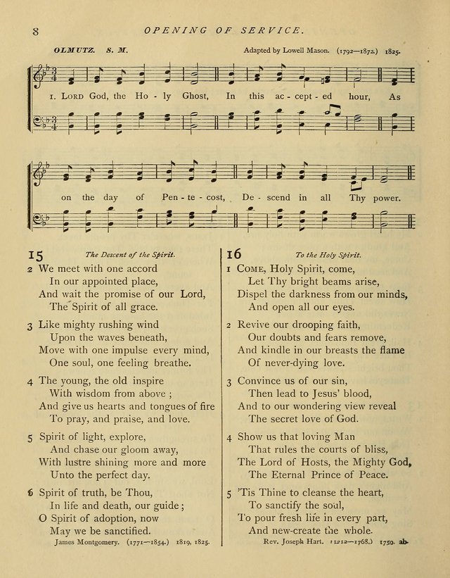 Hymns and Songs for Social and Sabbath Worship. (Rev. ed.) page 8