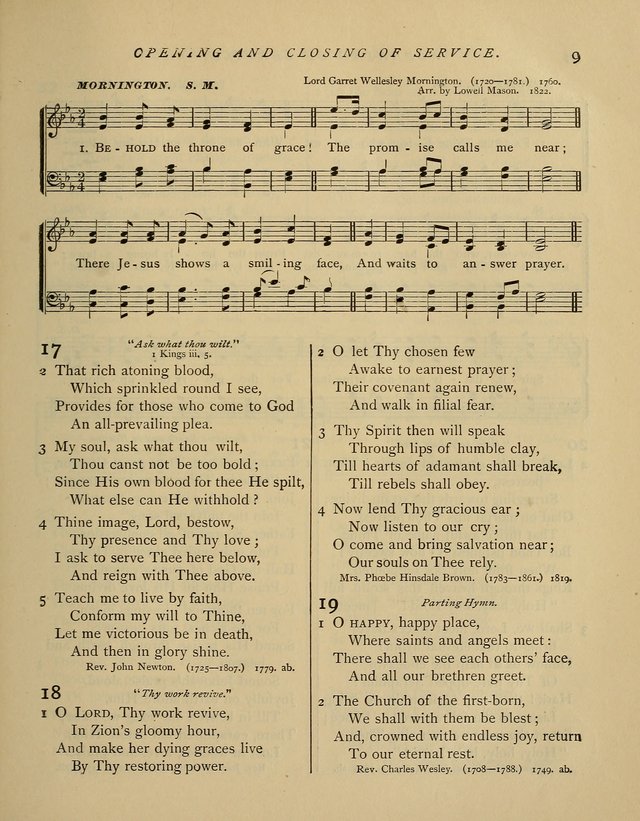 Hymns and Songs for Social and Sabbath Worship. (Rev. ed.) page 9