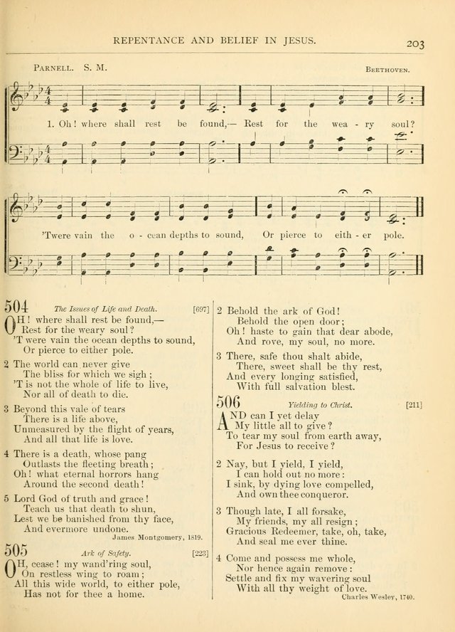 Hymns for the Sanctuary and Social Worship: with tunes page 203